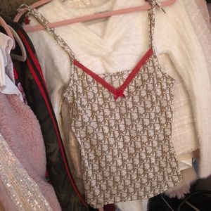 Christian Dior cami top brown/red
